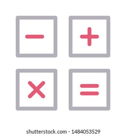 mathematics colour line vector icon