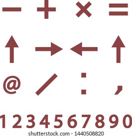 mathematics concept. set icon math signs and symbol illustration vector. graphic for web design, flat design.