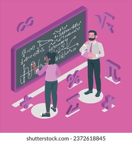 ilustración de diseño vectorial de concepto matemático