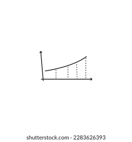 mathematics coordinate axis vector outline icon, math concept linear symbol or design element , mathematical graph editable stroke line icon, chart with variable x axis vector icon variability symbol