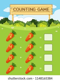 A mathematics counting game illustration