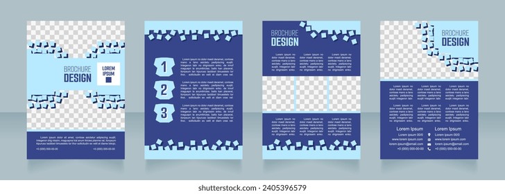 Diseño del folleto en blanco del curso de matemáticas. Conjunto de plantillas con espacio de copia para texto. Recopilación de informes corporativos prefabricados. Editable 4 páginas de papel