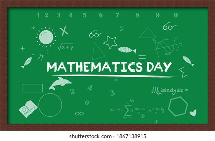 Mathematics Day 22 December Illustration On Green Background