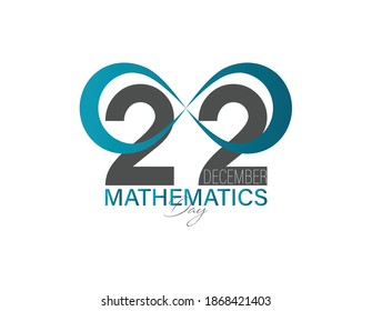 Mathematics Day 22 December Illustration On Green Background