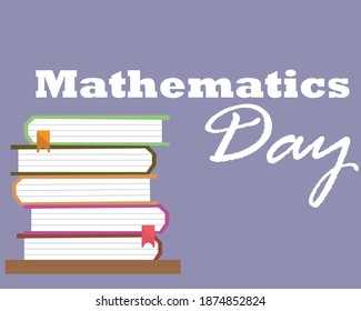 Matemáticas Día de la ilustración vectorial 22 de diciembre.