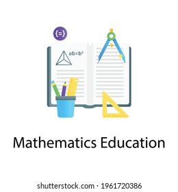 Mathematics education conceptual editable flat gradient vector 