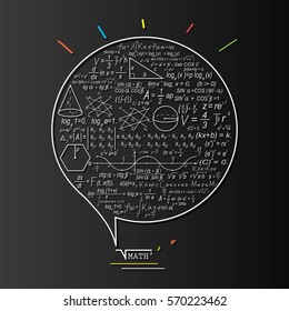 Mathematics formula cloud. Design concept
