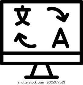 mathematics formula vector thin line icon