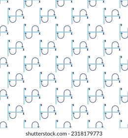 Mathematics Function or Graph vector Analysis Curve concept colored seamless pattern
