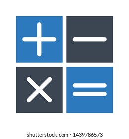 mathematics glyph color vector icon