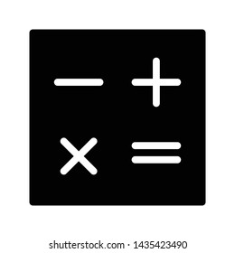 mathematics glyph flat vector icon
