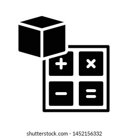 mathematics glyph flat vector icon