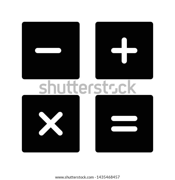 mathematics glyph flat vector
icon