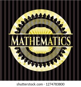 Mathematics gold badge or emblem