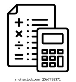 Mathematics Icon Element For Design