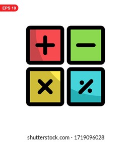 mathematics icon or logo isolated sign symbol vector illustration - high quality colouring style vector icons
