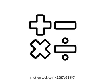 mathematics icon or logo isolated sign symbol vector illustration - high quality black style vector icons