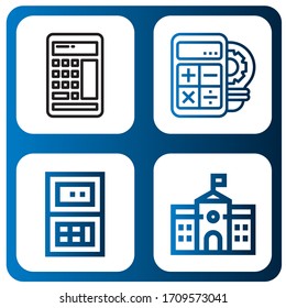 mathematics icon set. Collection of Calculator, School icons