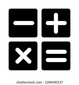 Mathematics Icon. Simple Illustration Of Calculator Vector Icon For Web - Education Math Icon
