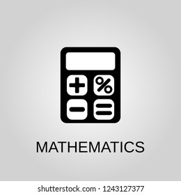 Mathematics icon. Mathematics symbol. Flat design. Stock - Vector illustration
