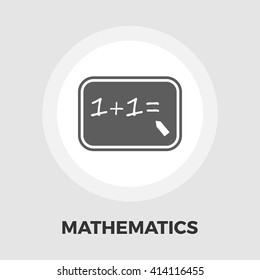 Mathematics icon vector. Flat icon isolated on the white background. Editable EPS file. Vector illustration.