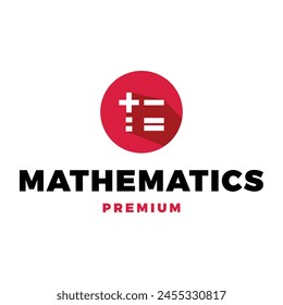 Mathematics Icon Vector Logo Template Illustration Design