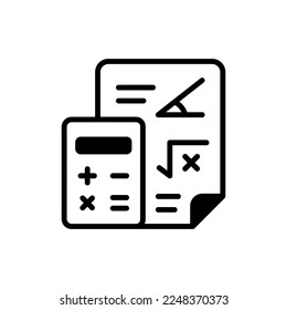 Mathematics icon in vector. Logotype