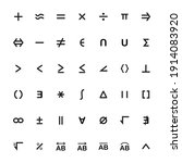 mathematics icon vector on white background for your web site