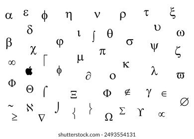 Mathematics icon vector on white background for your website. Vector illustration flat style.