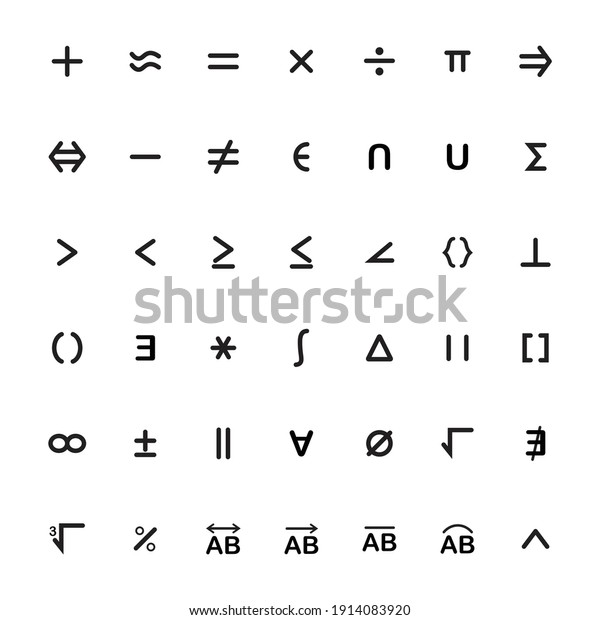 mathematics icon vector on white background for your\
web site