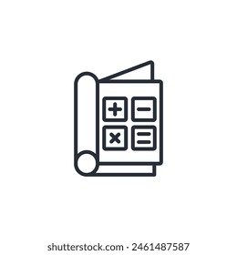 mathematics icon. vector.Editable stroke.linear style sign for use web design,logo.Symbol illustration.