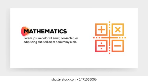 MATHEMATICS AND ILLUSTRATION ICON CONCEPT