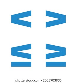 Mathematics inequality symbols. Greater than, less than, greater than or equal to and less than or equal to sign.