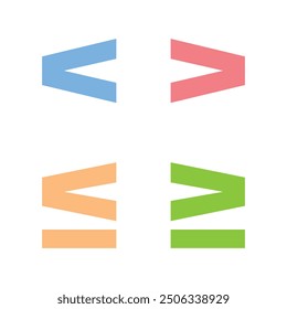 Mathematics inequality symbols. Greater than, less than, greater than or equal to and less than or equal to sign.