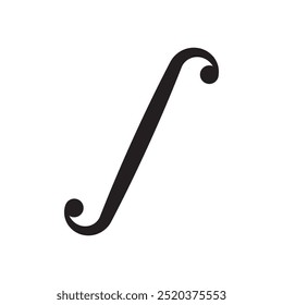Mathematics Integral Icon or Symbol Design