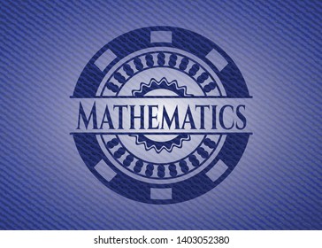 Mathematics jean background. Vector Illustration. Detailed.