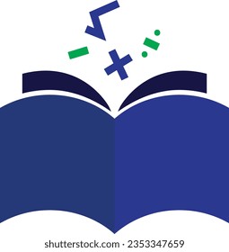 Diseño del logotipo de aprendizaje matemático matemáticas Gráfico de vectores de educación simbólica