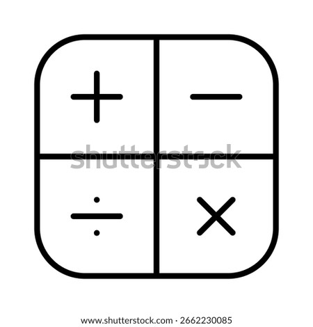 Mathematics line icon vector illustration