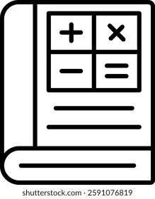 Mathematics Line Vector Icon Design