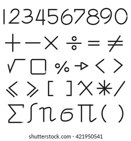mathematics, maths icons and number