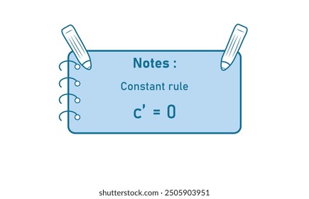 Mathematics notes. Constant rule for differentiation in mathematics.