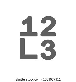 Mathematics with number icon vector in trendy flat style isolated on white background