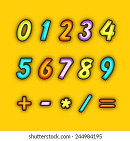 Mathematics numbers, figures, signs and symbols.