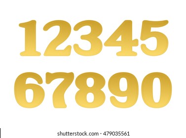 mathematics numeral gold, white background, yellow, precious metal