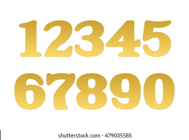 mathematics numeral gold, white background, yellow, precious metal