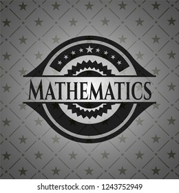 Mathematics realistic black emblem