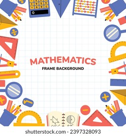 Mathematics School Frame Background Illustration