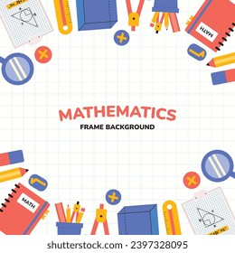 Mathematics School Frame Background Illustration