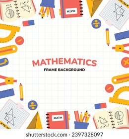 Mathematics School Frame Background Illustration