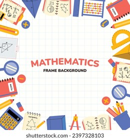 Mathematics School Frame Background Illustration